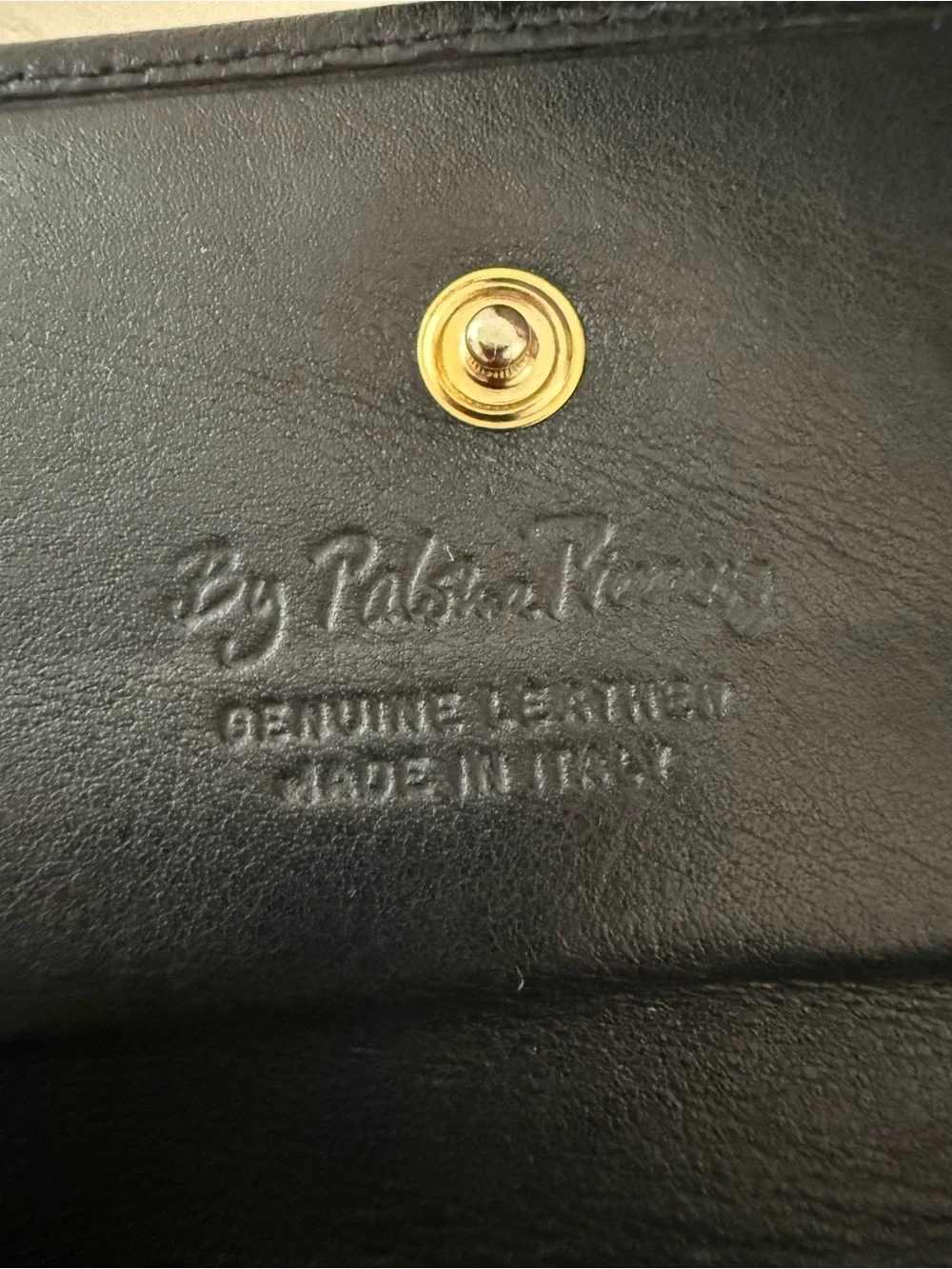 Very Rare Beautiful Vintage HTF Black Leather Paloma Picasso